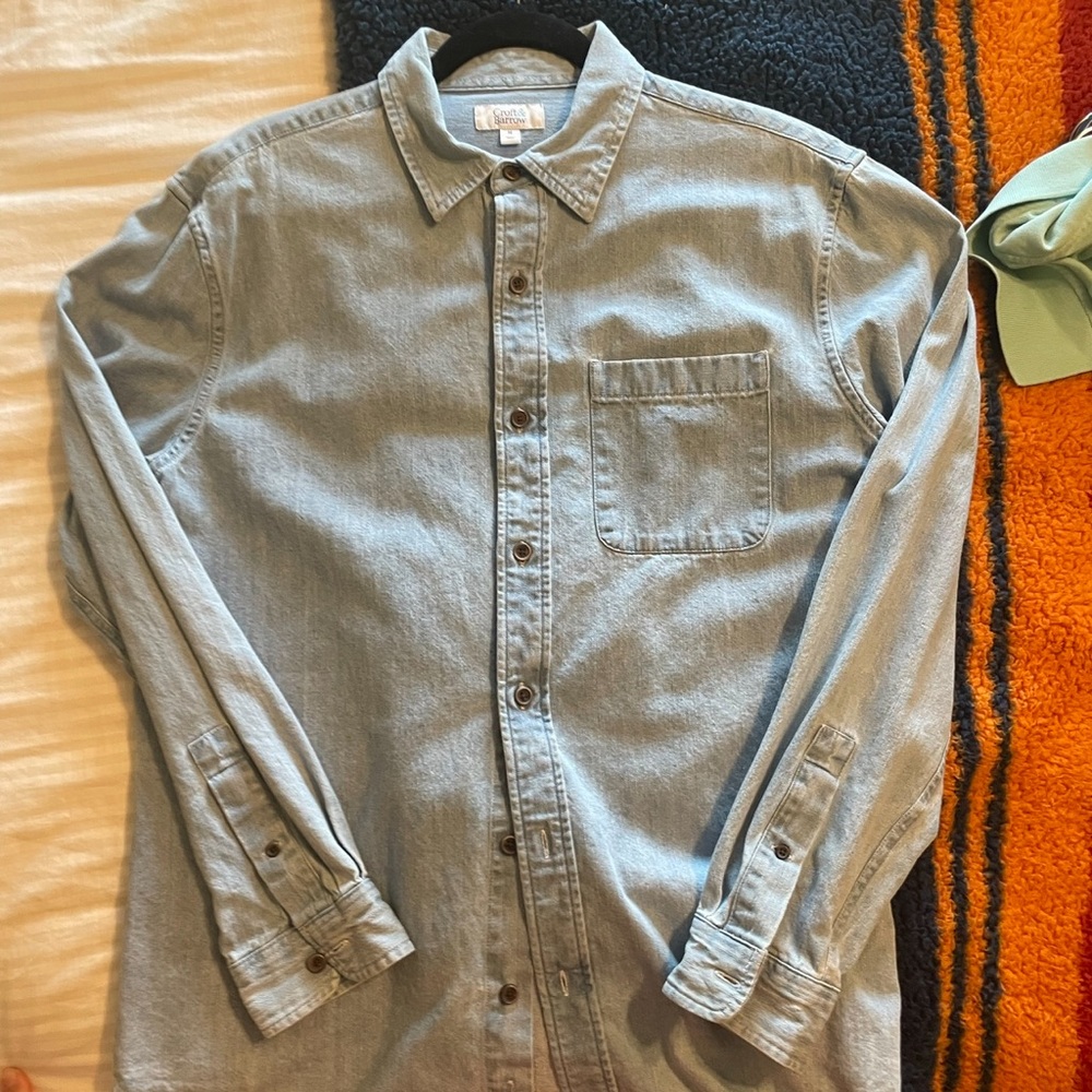 Croft and Barrow oversized denim shirt size M